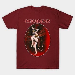 Dekadenz Vintage Dancing Devil Girl Design T-Shirt